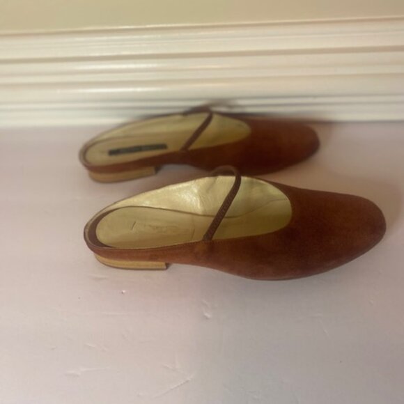 Sesto Meucci Brown Suede Mary Jane Women's slip on Mule, Size 8.5 - Picture 3 of 7
